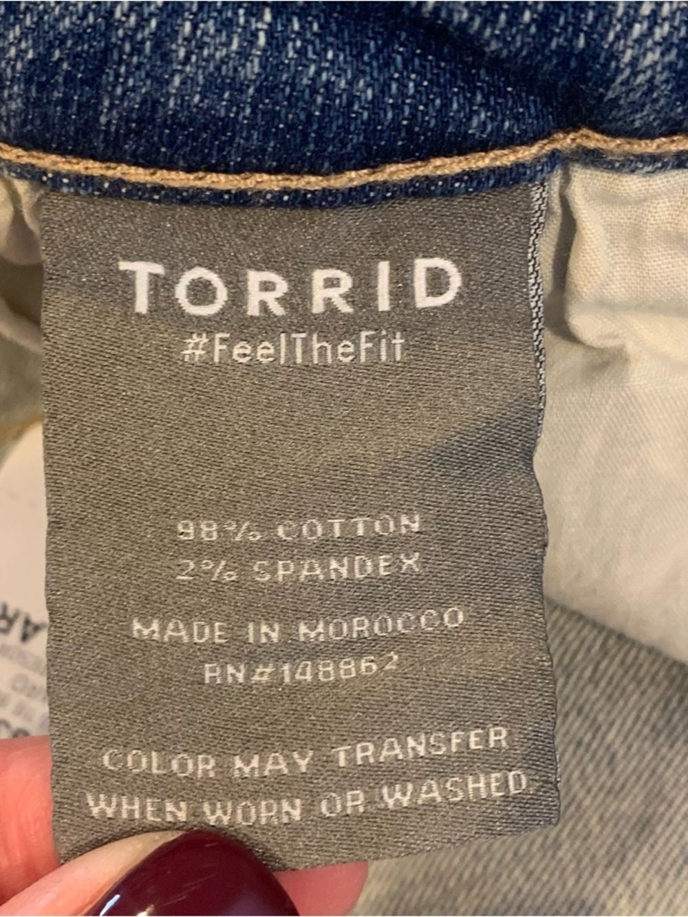 Torrid High Rise Baggy Wide Leg Tie Belt Jean Stretch + Rigid Size 20R - Picture 10 of 13